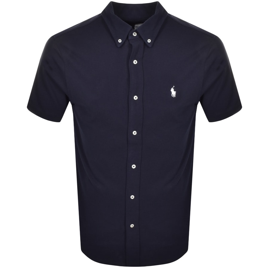 Alternative Image for ProductRalph Lauren Pique Short Sleeve Shirt Navy1